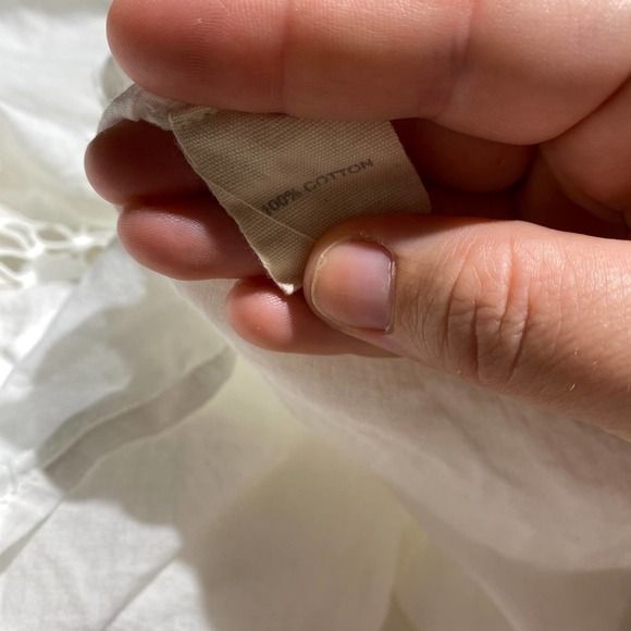 Anthro Audrina Forever That Girl White Eyelet Swing Dress Size Petite Large PL - Picture 15 of 16